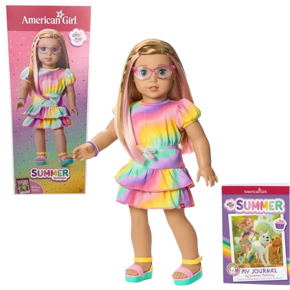 American Girl Of Year Summer Doll In Meet Outfit Eyeglasses Shoes Journal Box